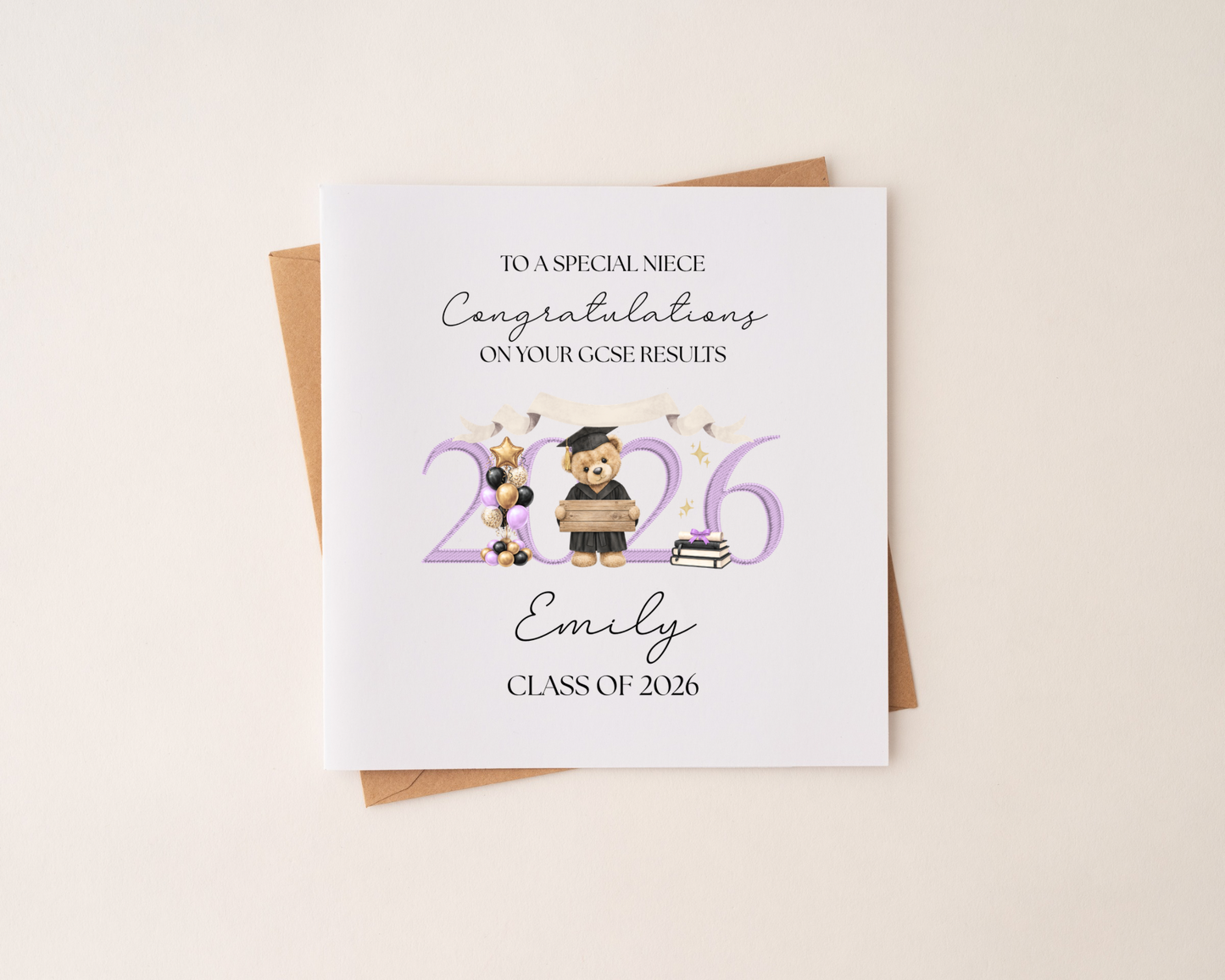 Personalised GCSE Congratulations Card