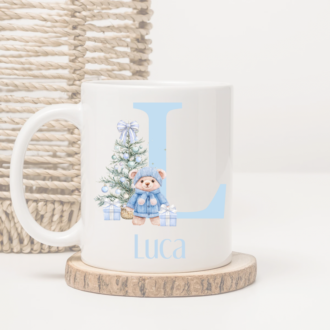 Personalised Christmas Bear Mug