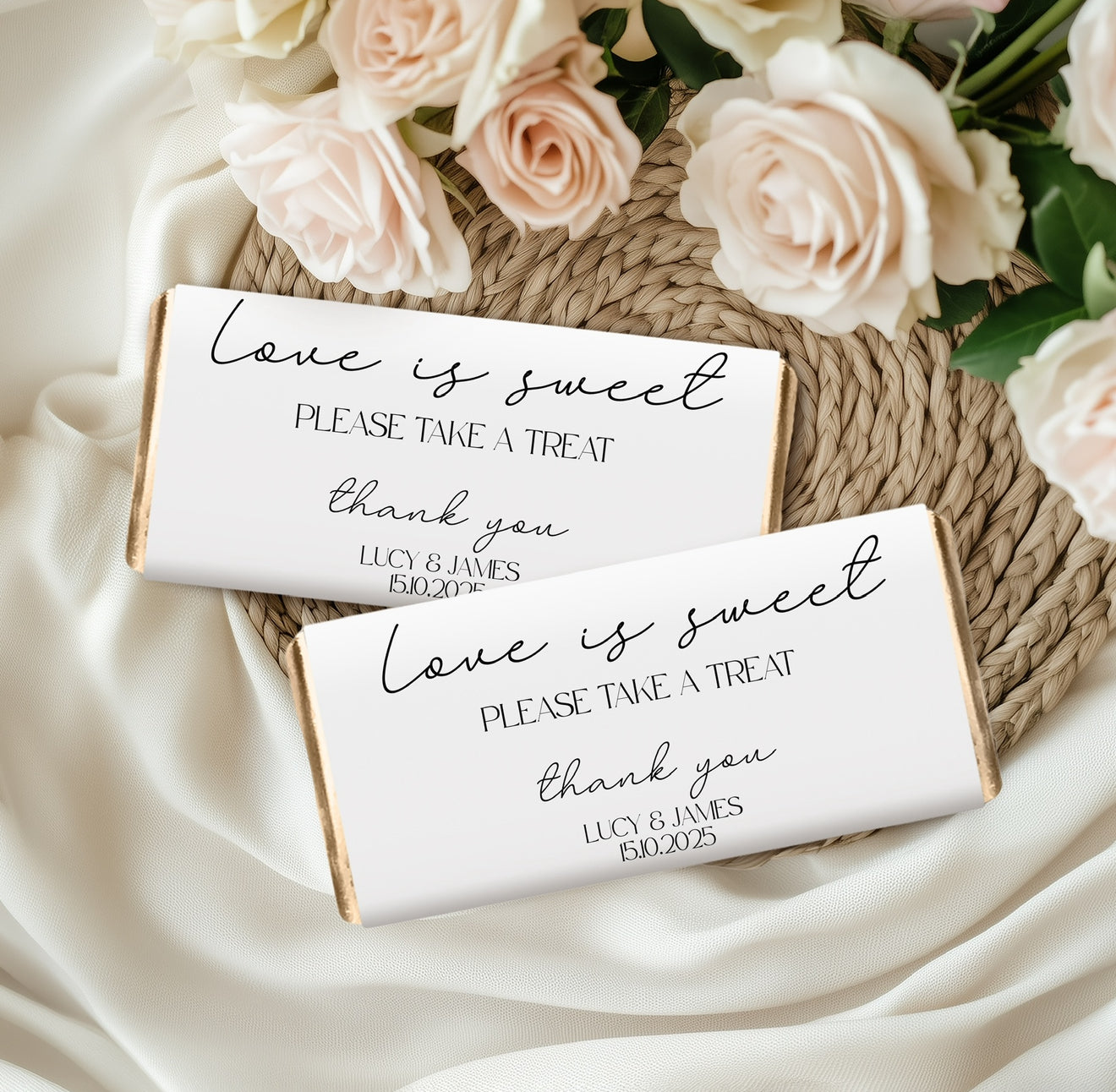 Personalised Wedding Chocolate Bar Wrapper