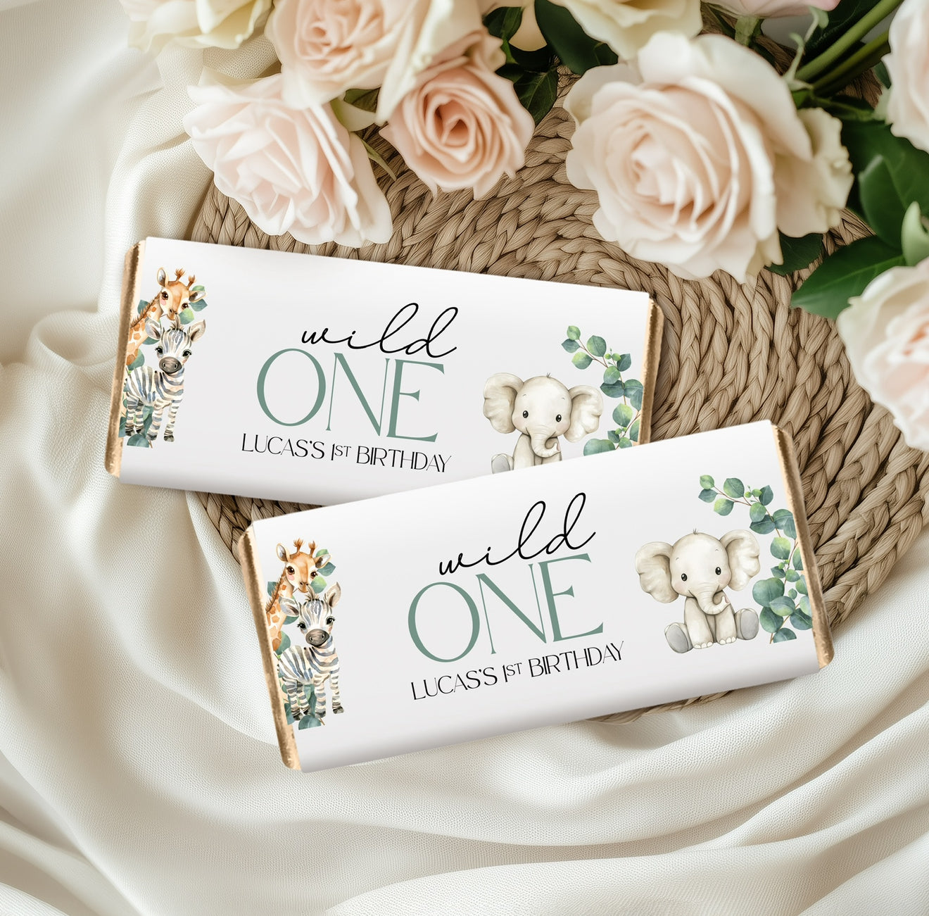 Personalised Wild One Chocolate Bar Wrapper