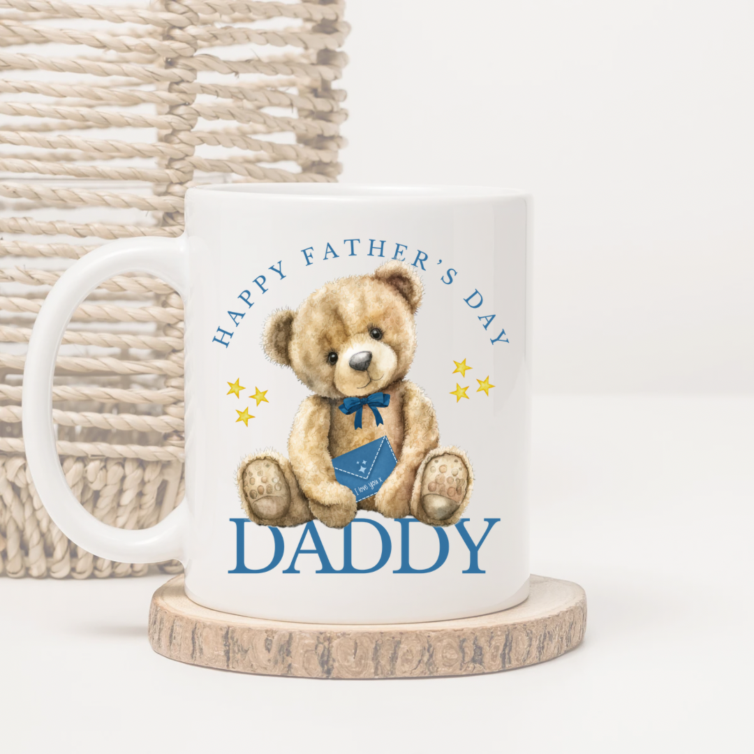 Custom Fathers Day Bear Mug