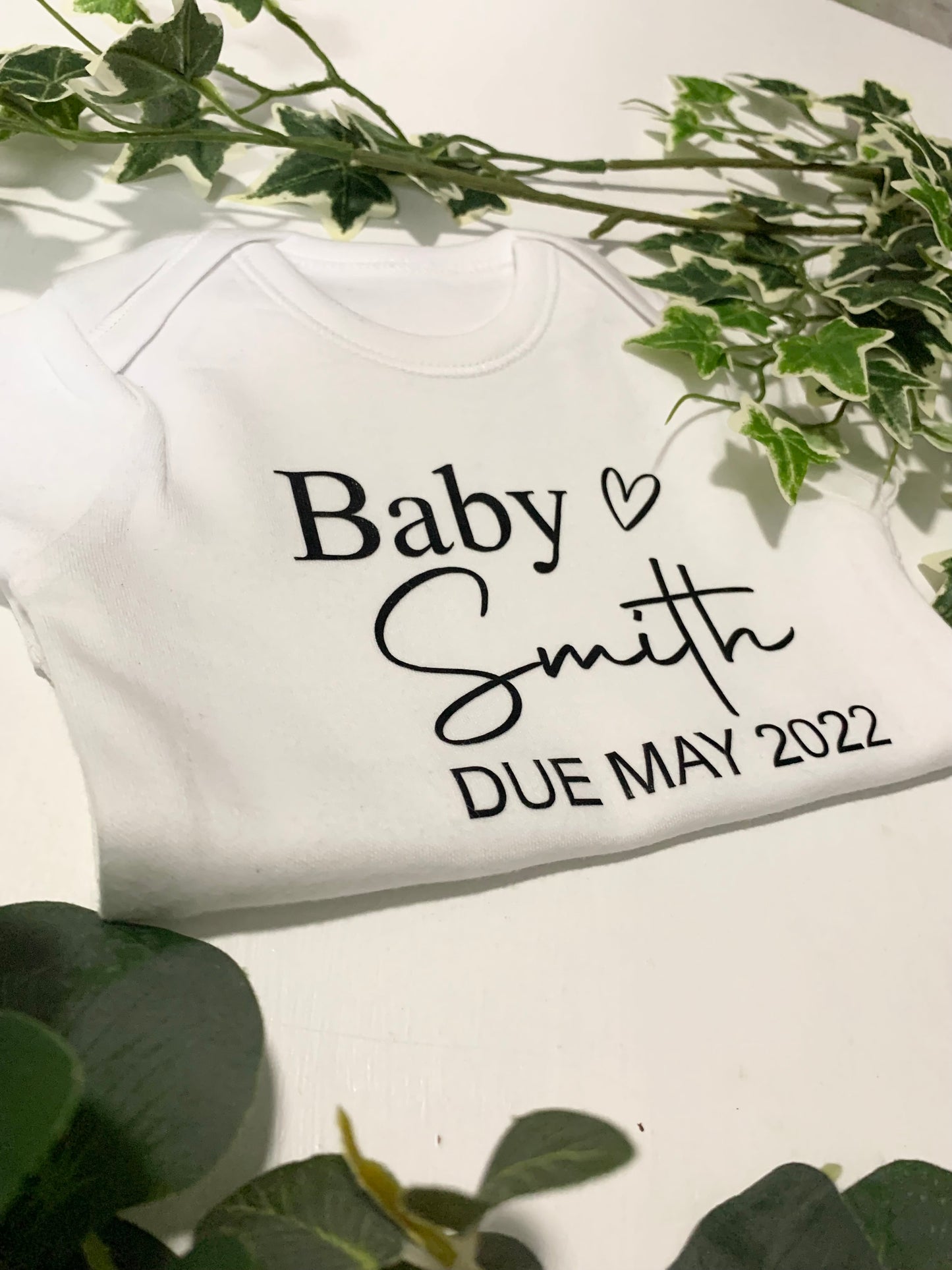 Personalised Announcement Baby Grow