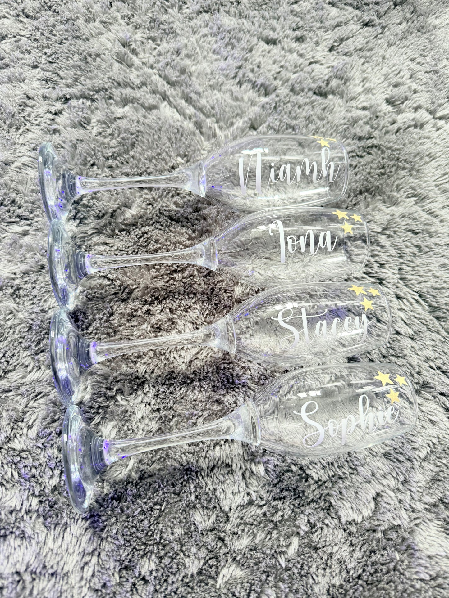 Personalised New Years Champagne Glass