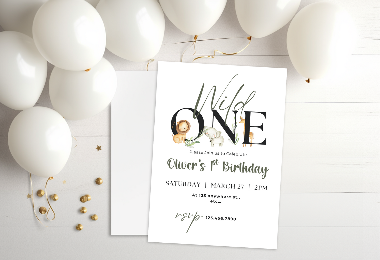 Personalised Wild One Invite