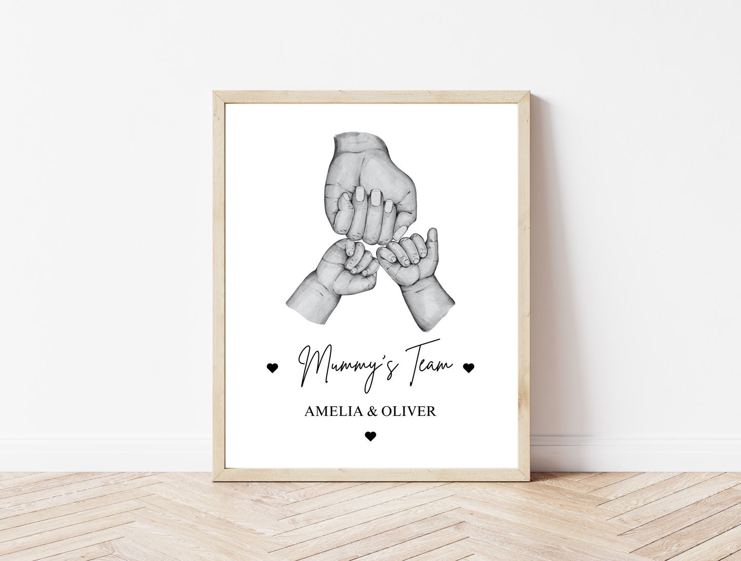 Personalised Mummy's Team Print