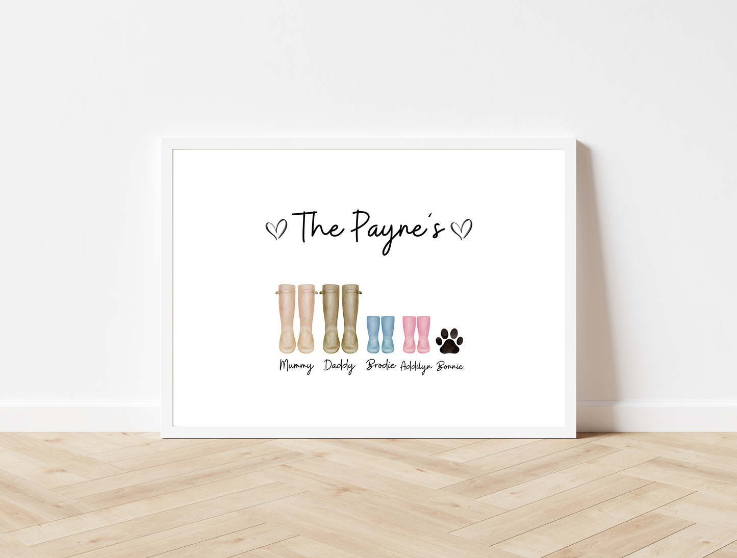 Personalised Welly Print