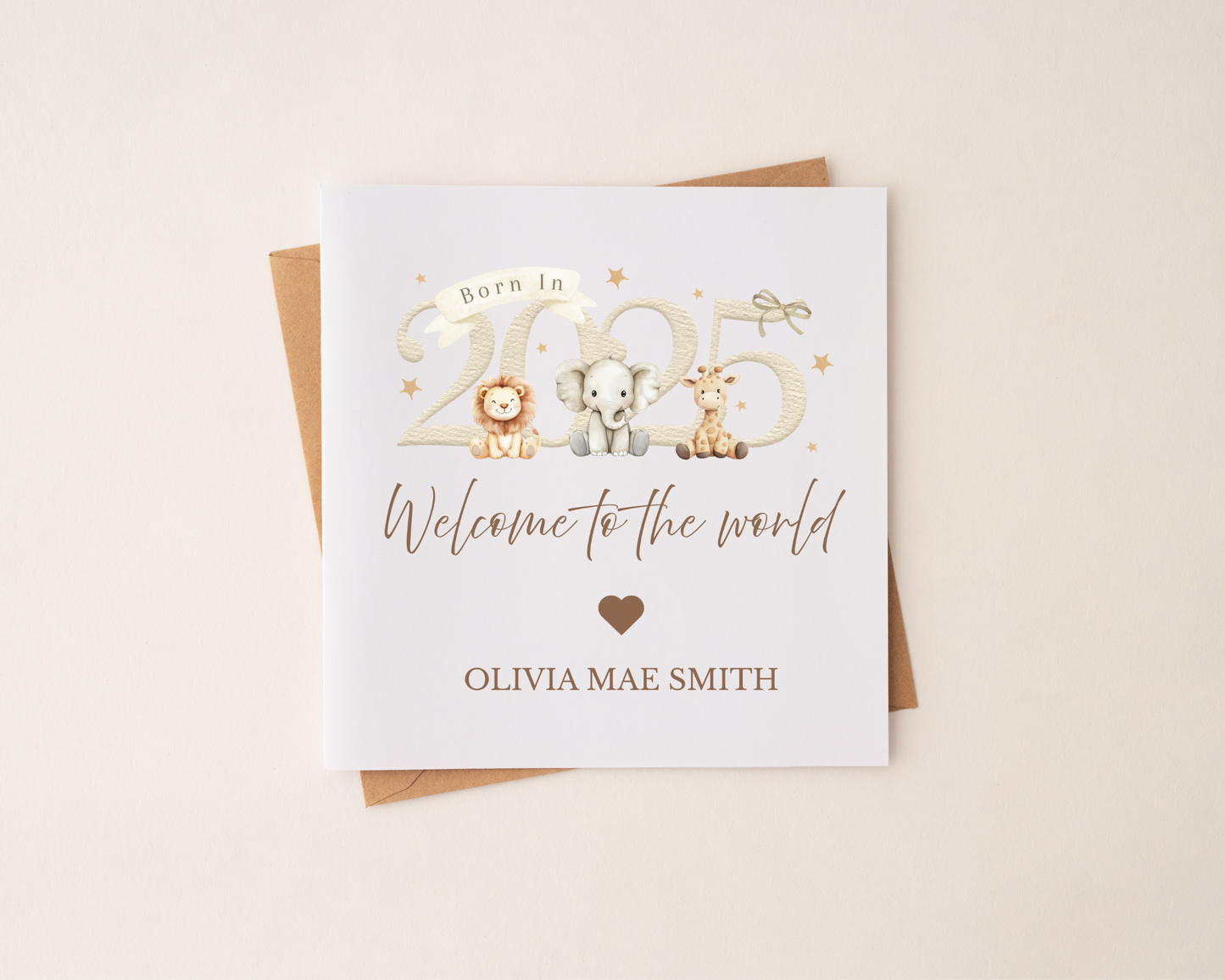 Personalised Welcome To The World Card