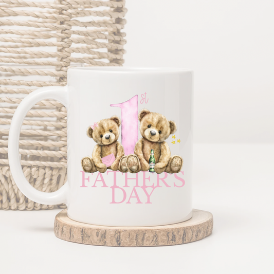 Custom Fathers Day Bear Mug