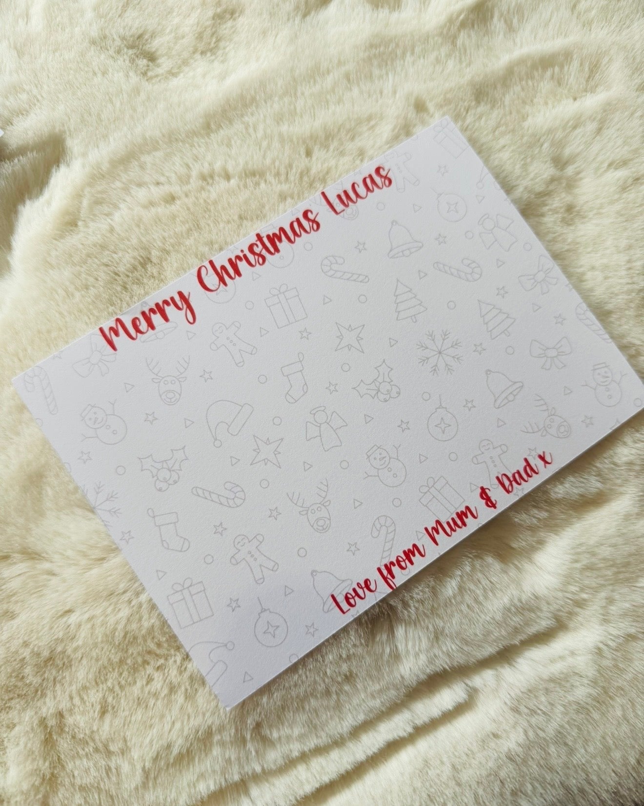 Personalised Christmas Scratch Card Holder