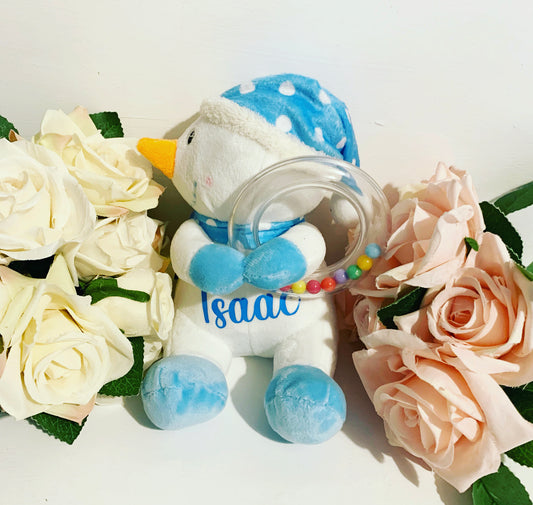 Personalised Snowman Rattle