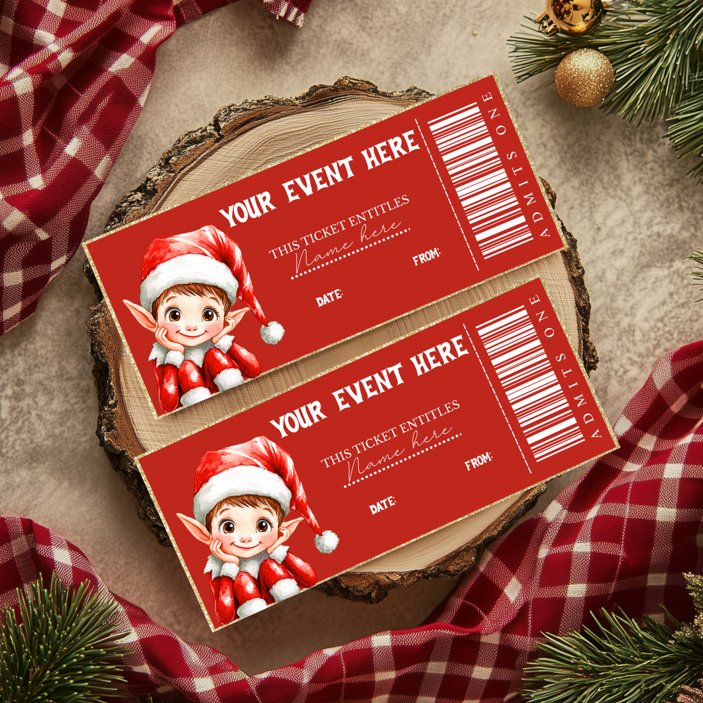 Personalised Christmas Event Ticket