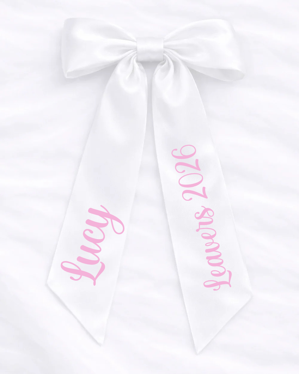 Personalised Leavers Hair Bow