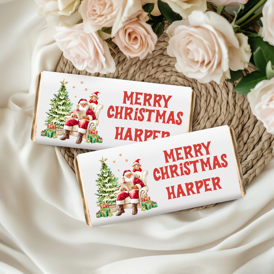 Personalised Christmas Santa Chocolate Wrapper