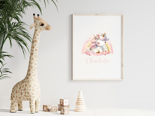 Personalised Unicorn Print