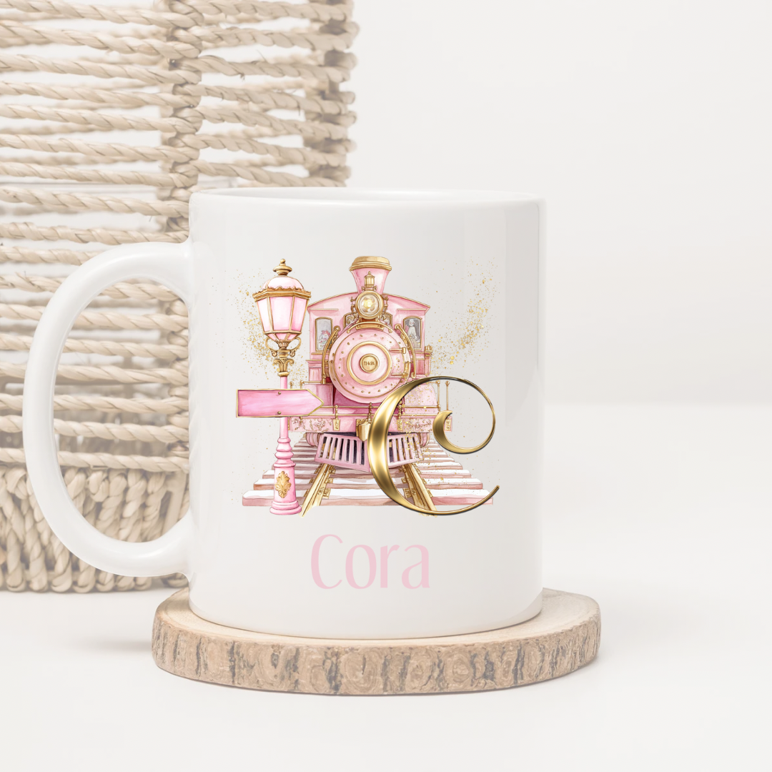 Personalised Christmas Train Mug