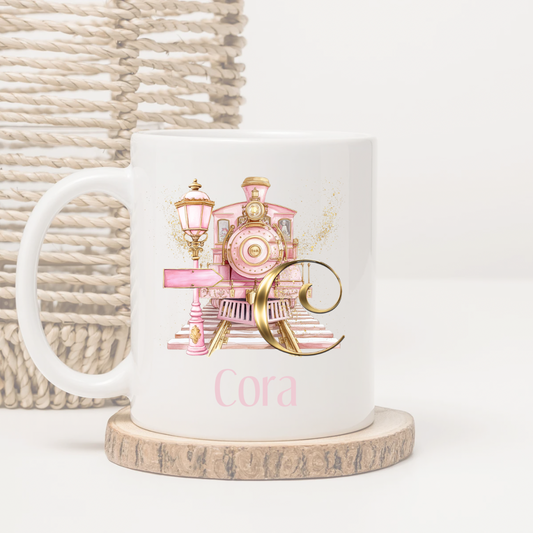 Personalised Christmas Train Mug