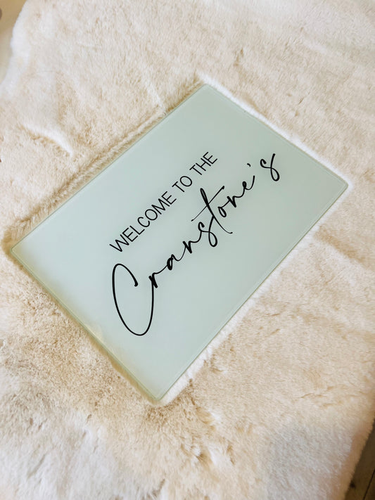 Custom ‘Welcome to the’ Chopping Board