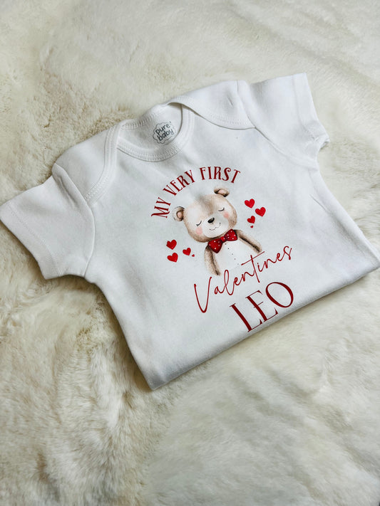 Personalised Valentines Baby Grow
