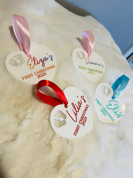 Personalised First Christmas 2025 Bauble