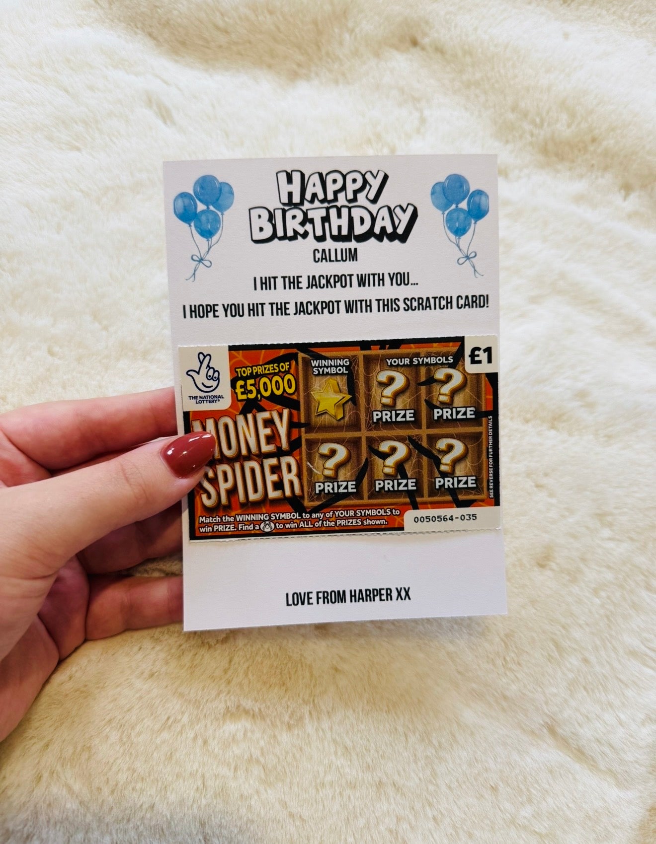 Personalised Happy Birthday Scratch Card Holder
