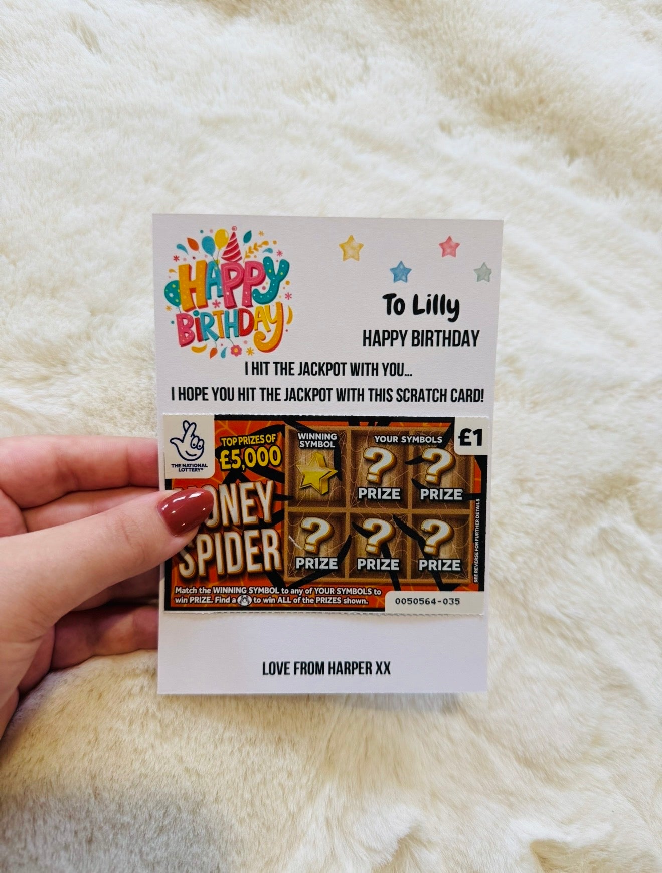 Personalised Happy Birthday Scratch Card Holder