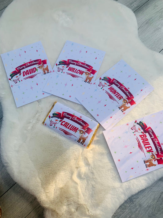 Personalised Christmas Chocolate Sleeve