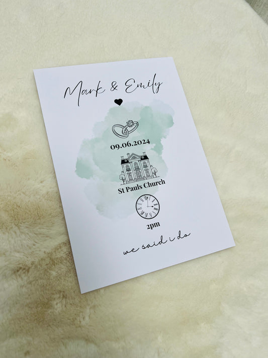 Personalised Wedding Print