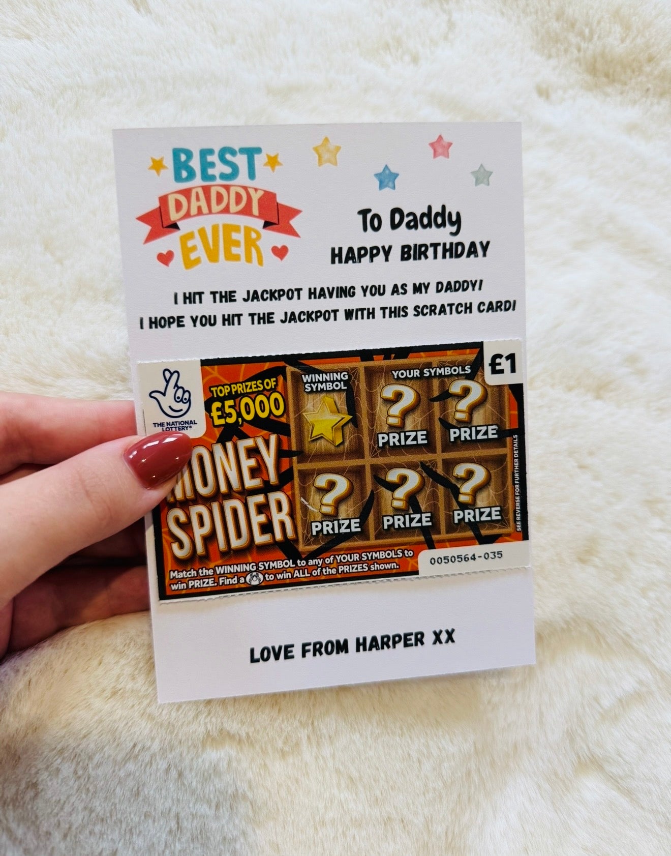 Personalised Happy Birthday Scratch Card Holder