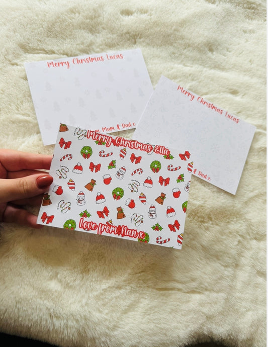 Personalised Christmas Scratch Card Holder