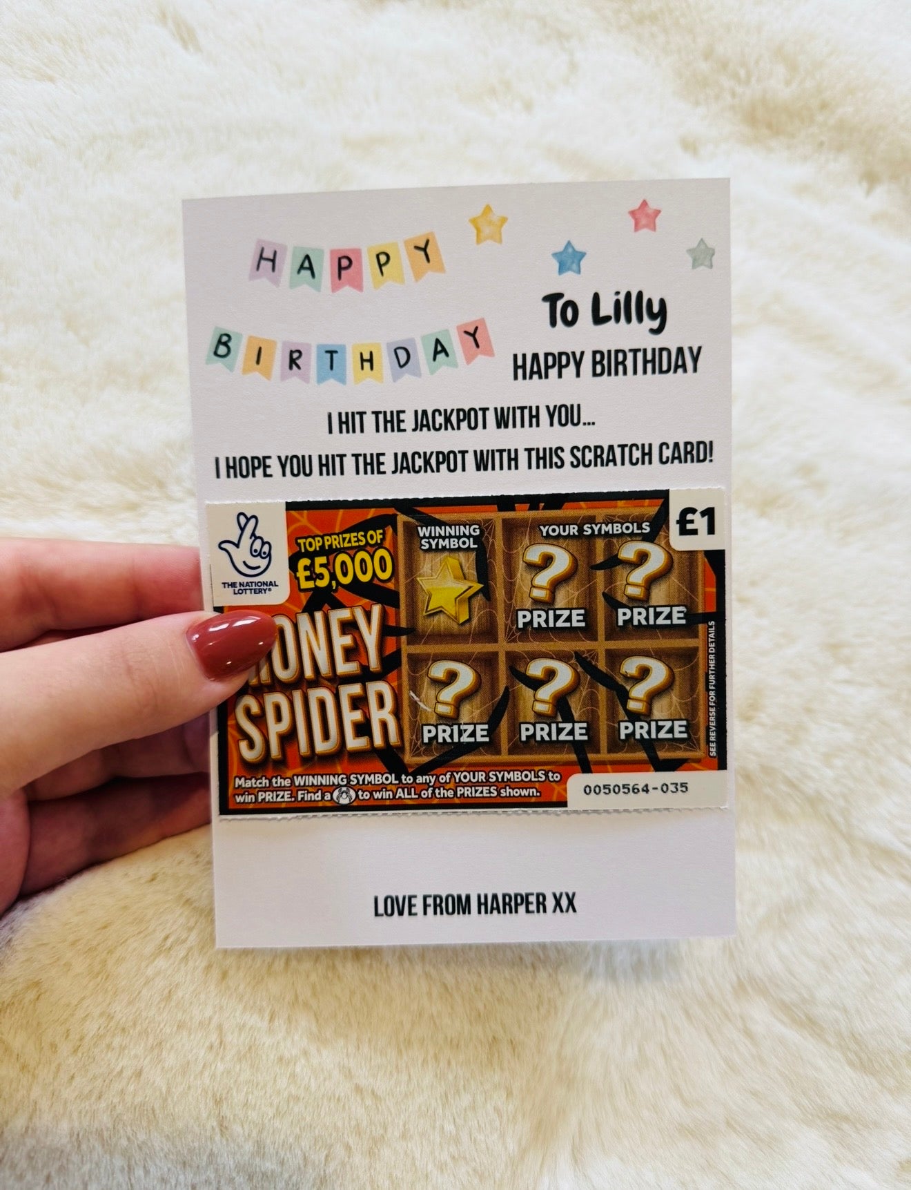 Personalised Happy Birthday Scratch Card Holder
