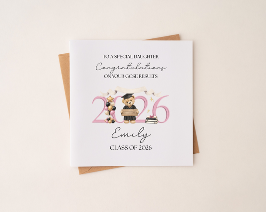 Personalised GCSE Congratulations Card