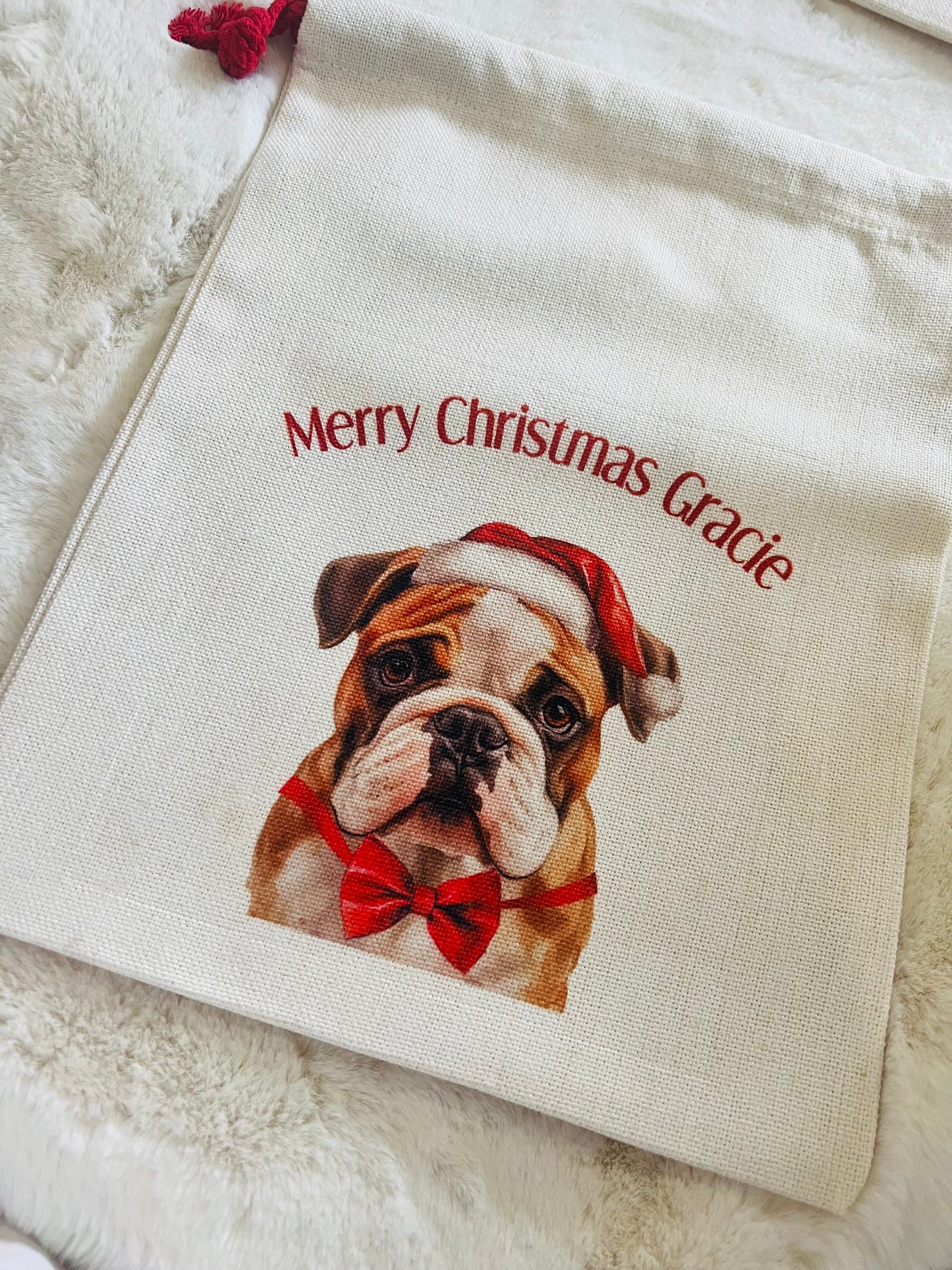 Personalised Christmas Dog Sack