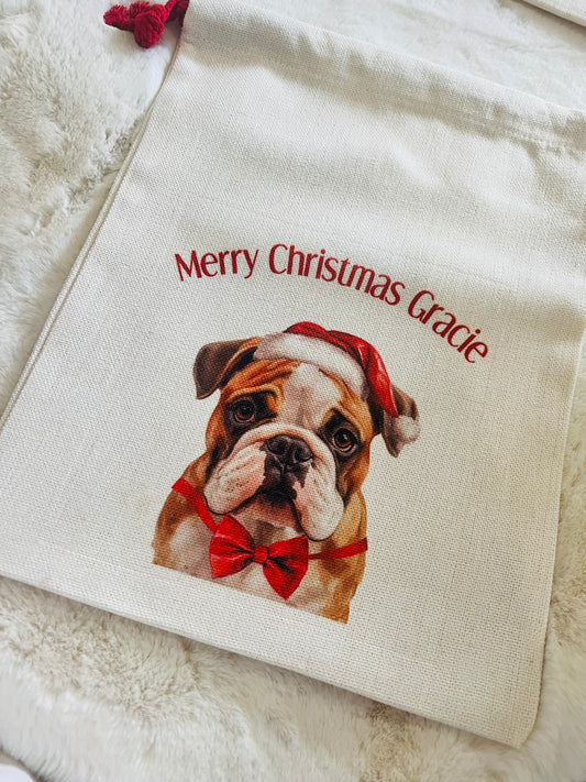 Personalised Christmas Dog Sack