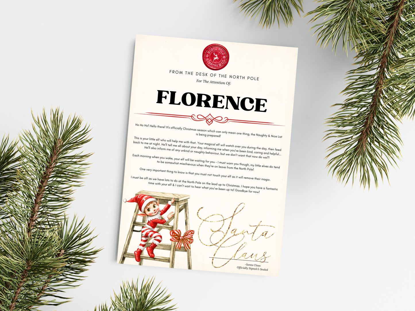 Personalised Elf Arrival Letter