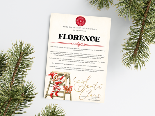 Personalised Elf Arrival Letter