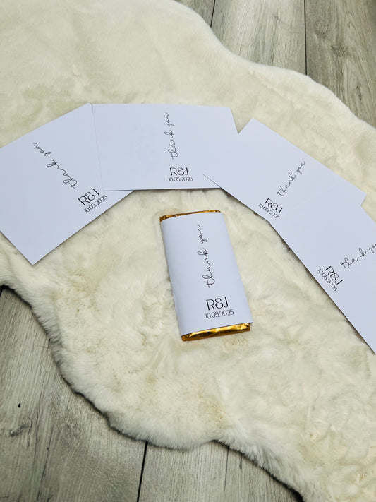 Personalised Wedding Chocolate Wrapper