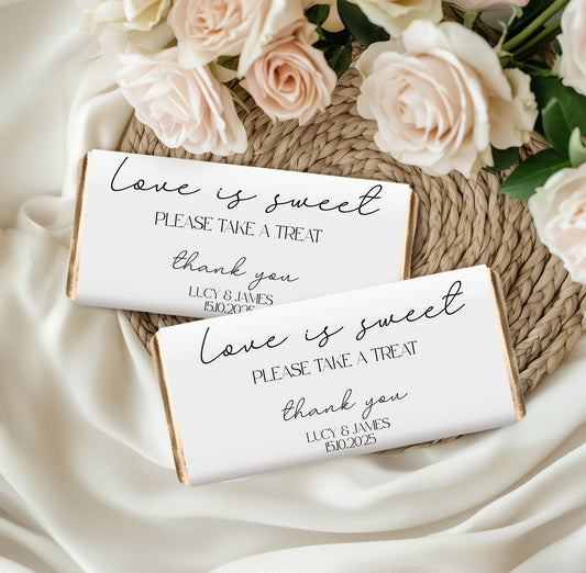 Personalised Wedding Chocolate Bar Wrapper