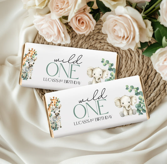 Personalised Wild One Chocolate Bar Wrapper