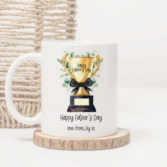 Personalised Fathers Day Trophy Mug