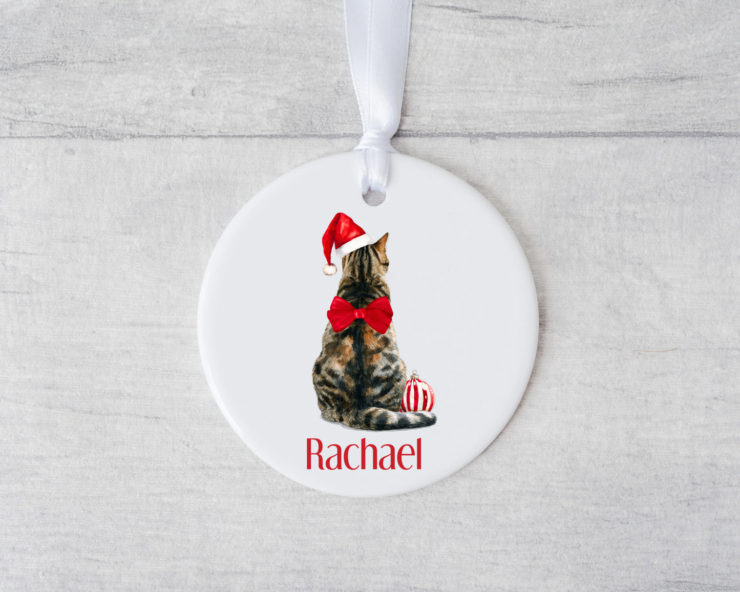 Personalised Christmas Cat Bauble