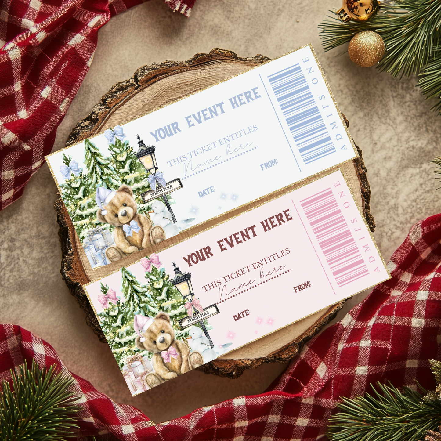 Personalised Christmas Event Ticket