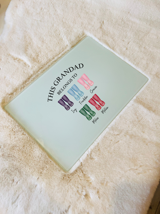 Personalised ‘Belongs To’ Print Chopping Board