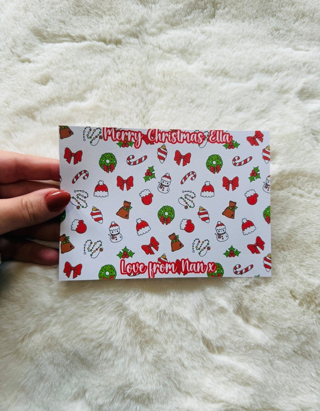 Personalised Christmas Scratch Card Holder