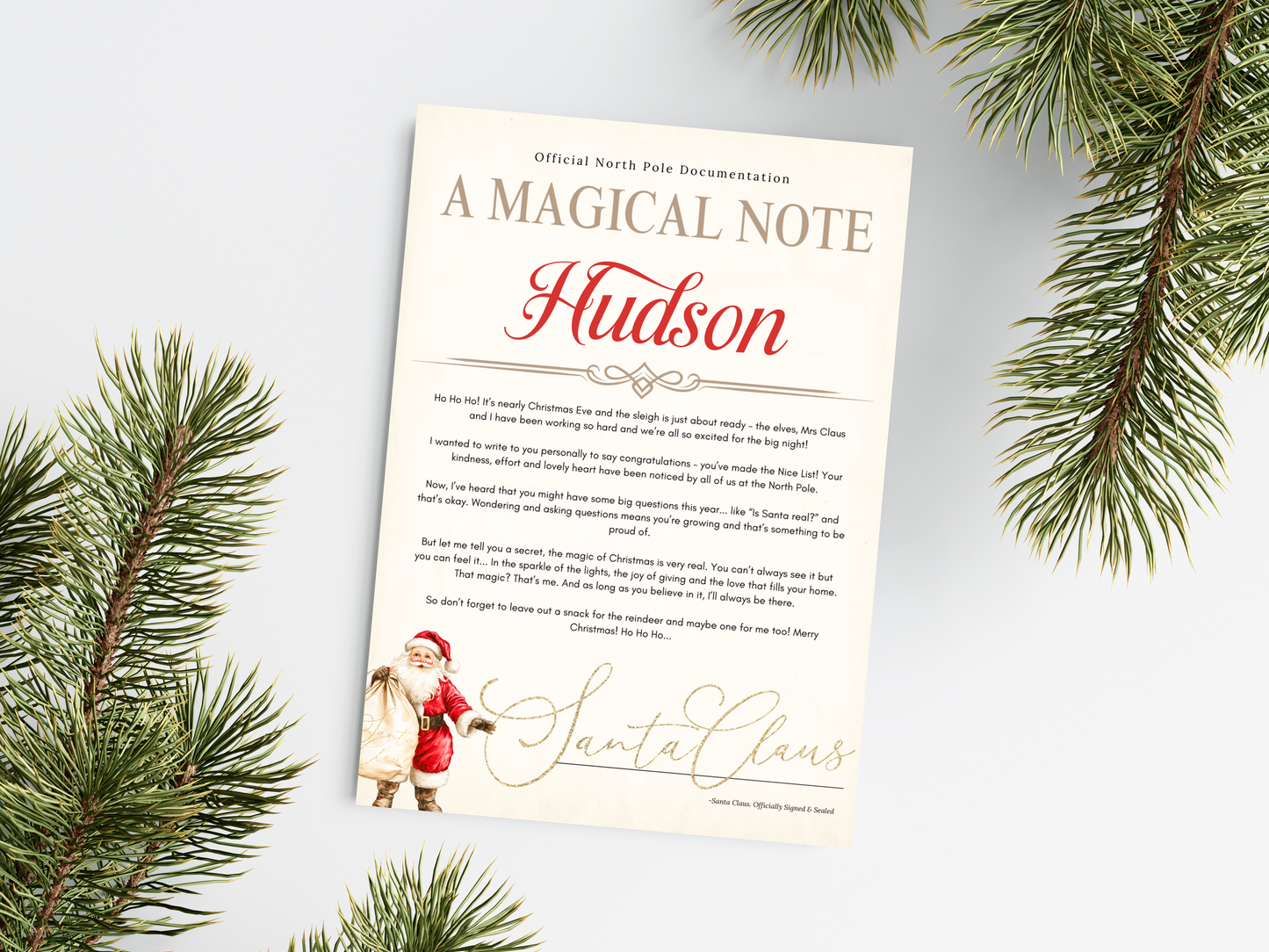 Personalised Santa Christmas Letter