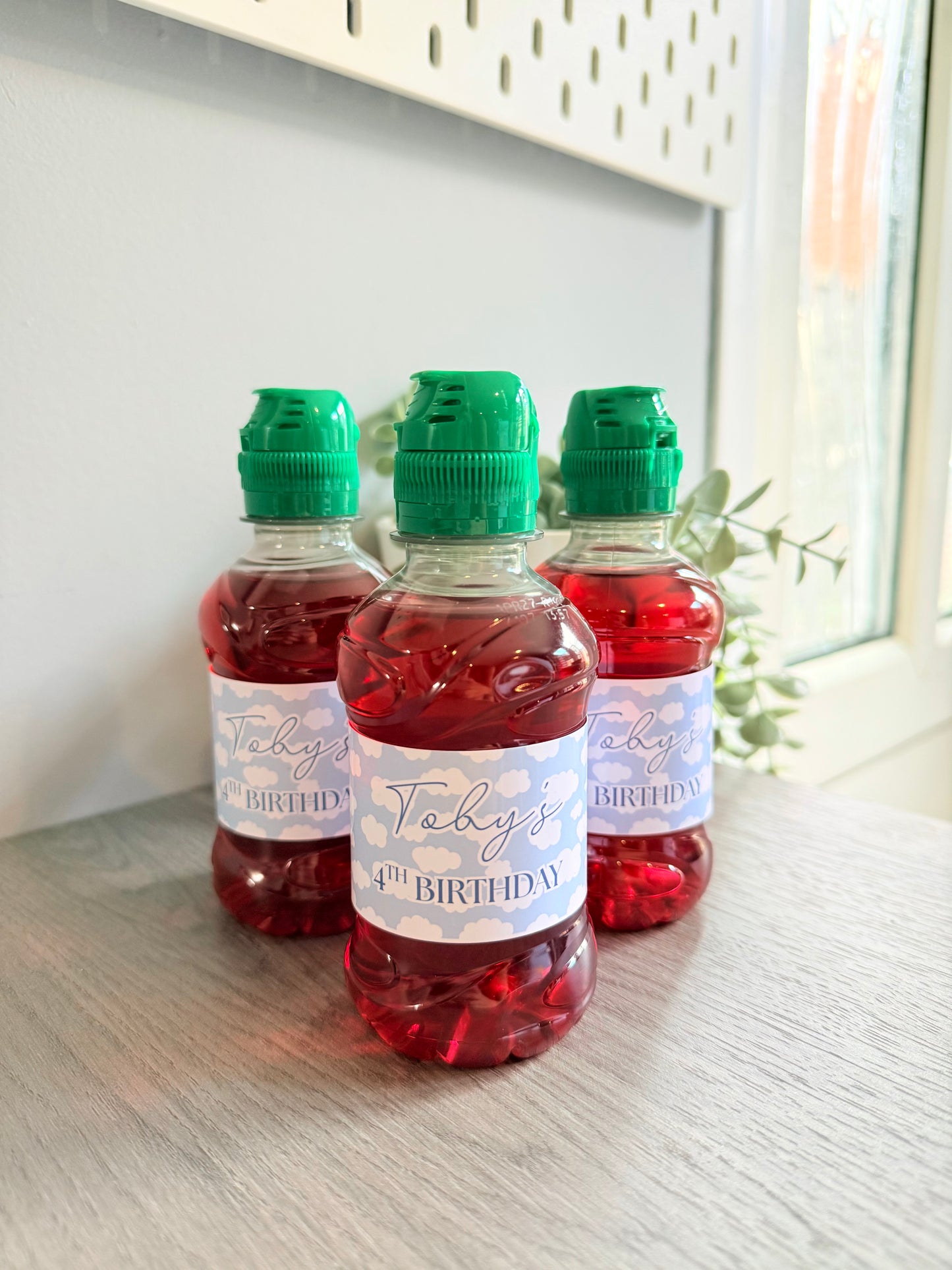 Personalised Birthday Cloud Fruit Shoot Labels