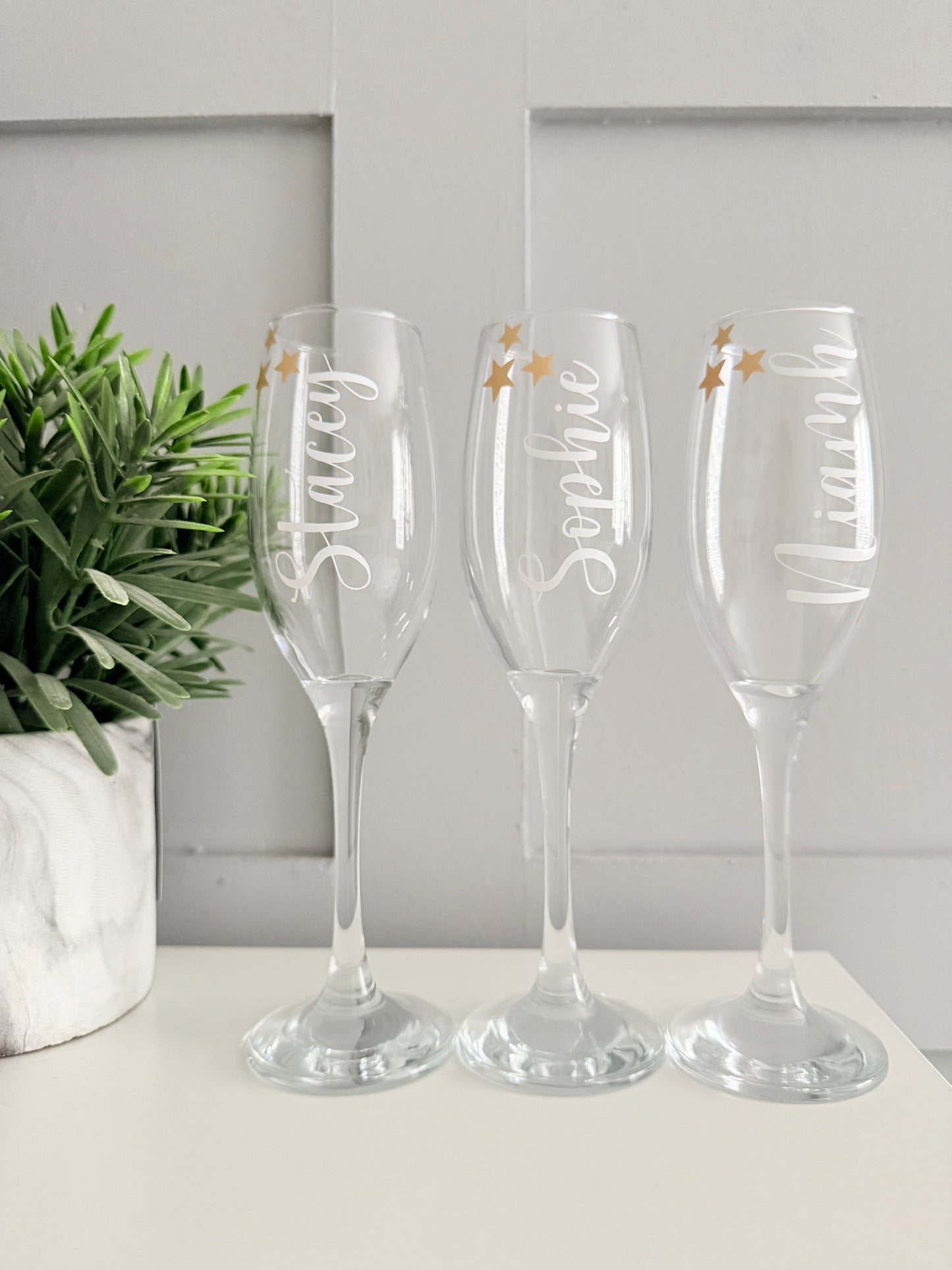 Personalised New Years Champagne Glass
