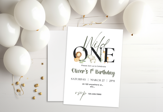 Personalised Wild One Invite