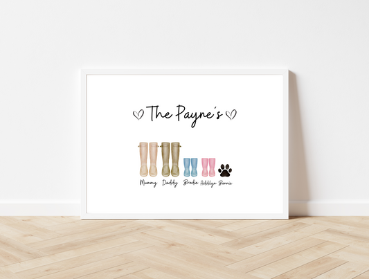 Personalised Welly Print