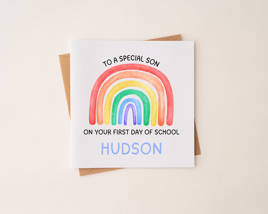 Personalised First Day Of School Card