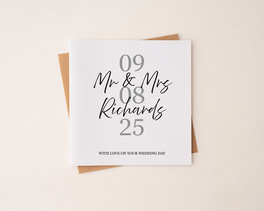 Personalised Wedding Card
